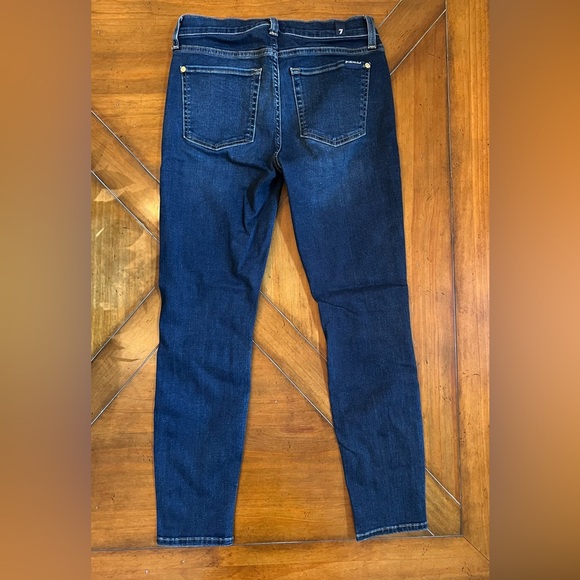 7 For All Mankind Dark Blue Skinny Jeans | Women’s Size 27 - Picture 3 of 5